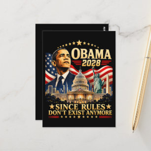 Postal Obama 2028 Ya que las reglas ya no existen