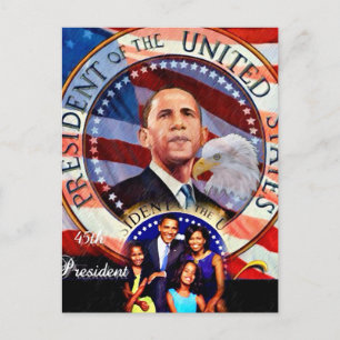 Postal Obama, 45° Presidente de los Estados Unidos_