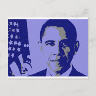 Postal Obama azul