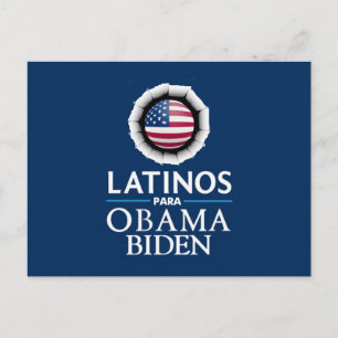 Postal Obama Biden LATINOS