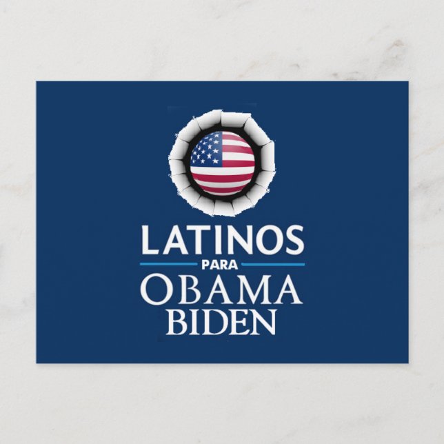 Postal Obama Biden LATINOS (Anverso)