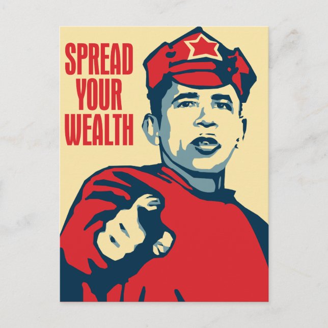 Postal Obama - Difunde Su Riqueza Alrededor: Postcard de  (Anverso)
