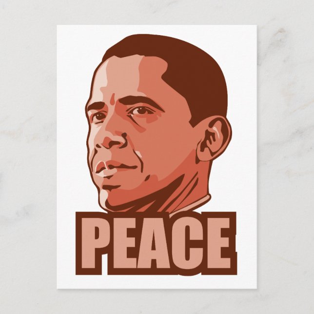 Postal Obama gana el Premio de la Paz (Anverso)