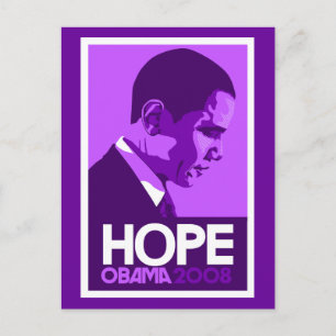 Postal Obama Hope Purple