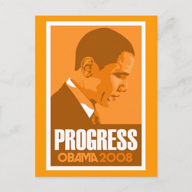Postal Obama - La Postcarta del Naranja oscuro del progre (Anverso)