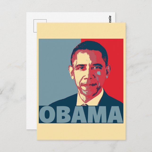 POSTAL OBAMA POP ART (Anverso / Reverso)