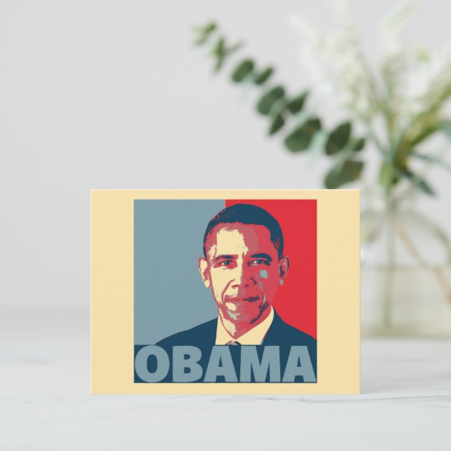 POSTAL OBAMA POP ART (Anverso de pie)