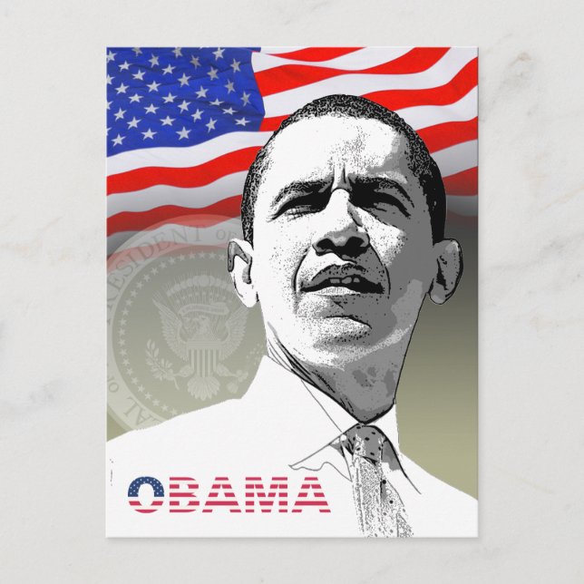 Postal Obama - Saludos desde... - Postcard - Plantilla (Anverso)