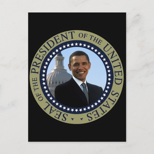 Postal Obama Seal Gold (Anverso)