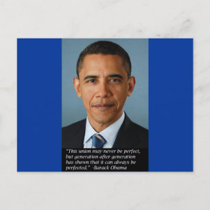 Postal Obama sobre la perfección de la Unión