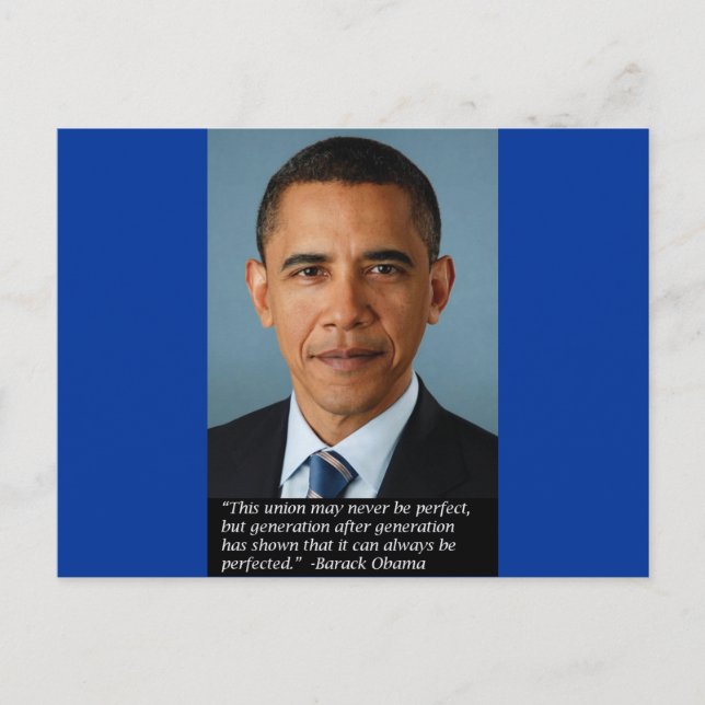 Postal Obama sobre la perfección de la Unión (Anverso)