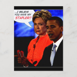Postal obama tomó mi grapadora
