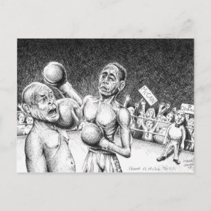 Postal Obama vs. McCain, el K.O.