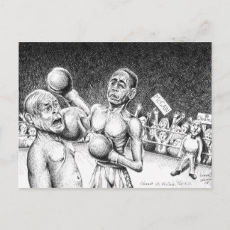 Postal Obama vs. McCain, el K.O.