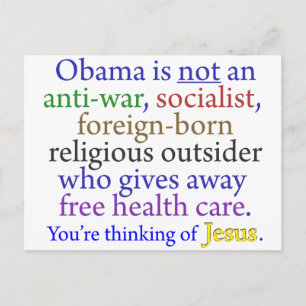 Postal Obama y Jesús