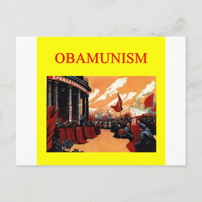 Postal OBAMUNISM anti barack obama design (Anverso)