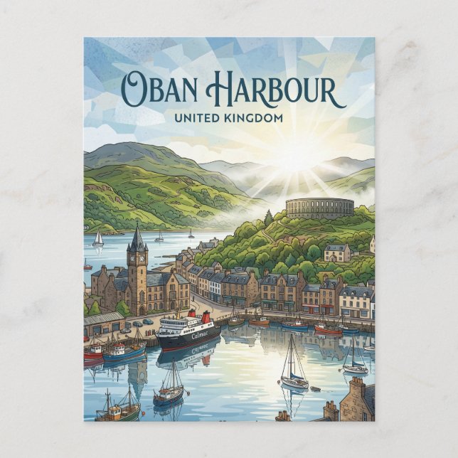 Postal Oban, Escocia Reino Unido (Anverso)