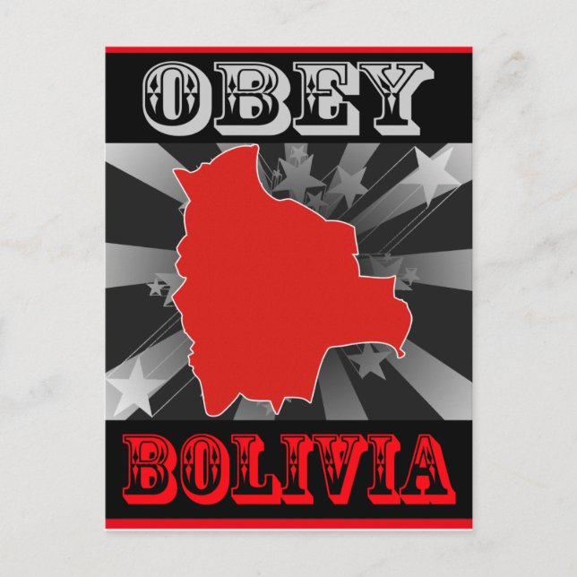 Postal Obedece Bolivia (Anverso)