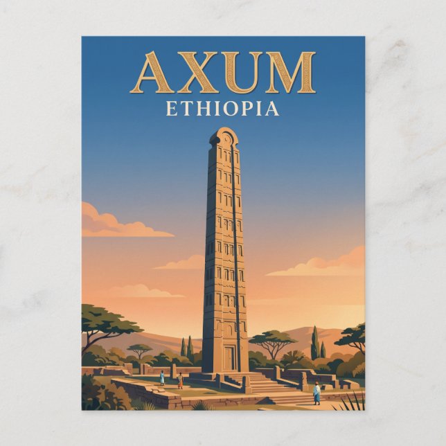 Postal Obelisco de Axum Etiopía (Anverso)