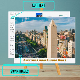 Postal Obelisco de Buenos Aires Argentina