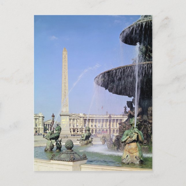 Postal Obelisco, originalmente de Luxor, erigido en 1836 (Anverso)