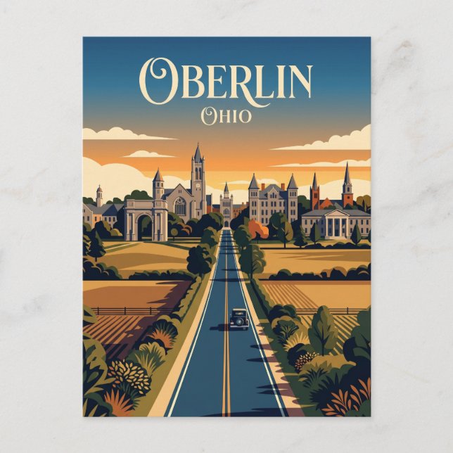 Postal Oberlin EE. UU. (Anverso)