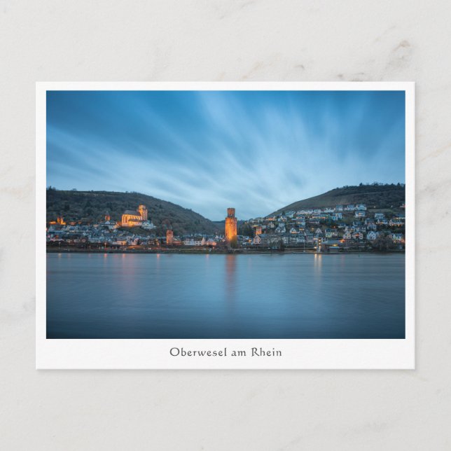 Postal Oberwesel Rin Alemania (Anverso)