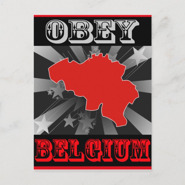 Postal Obey Belgium (Anverso)