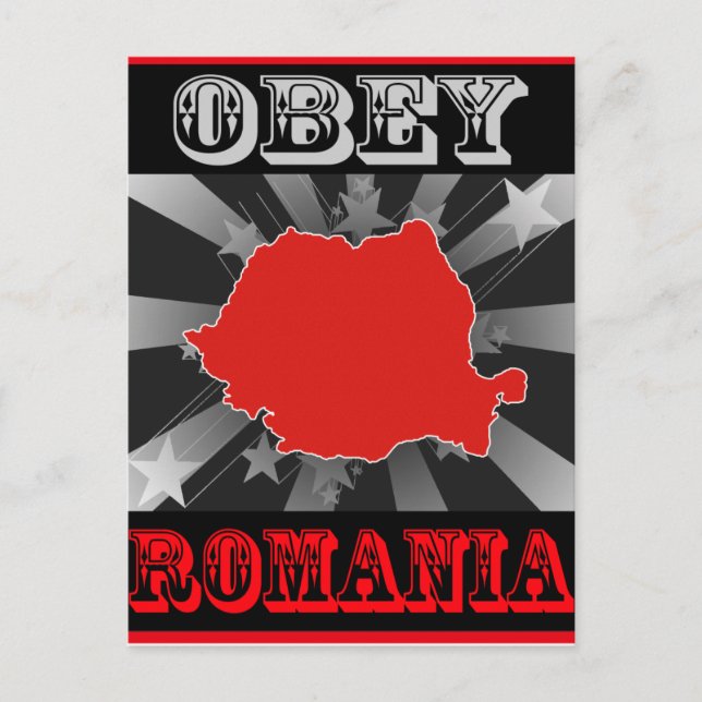 Postal Obey Rumanía (Anverso)