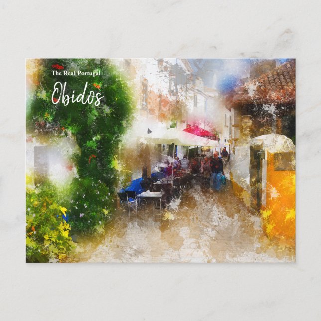 Postal Obidos - El Portugal Real (Anverso)