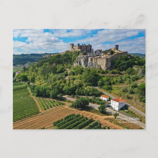 Postal Obidos majestuosos- EL VERDADERO PORTUGAL (Anverso)