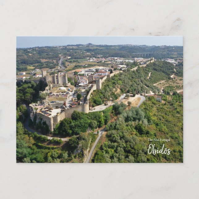 Postal Obidos Medievales Portugal (Anverso)