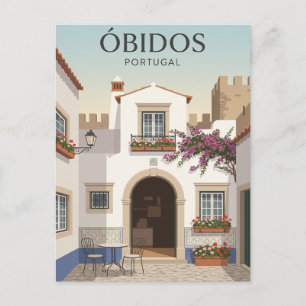 Postal Óbidos Portugal