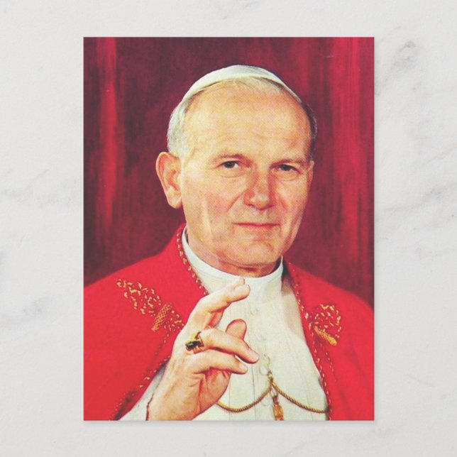 Postal Obispo Juan Pablo II de Roma (Anverso)