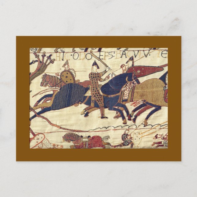 Postal Obispo rallando en el ejército de Duke William (Anverso)