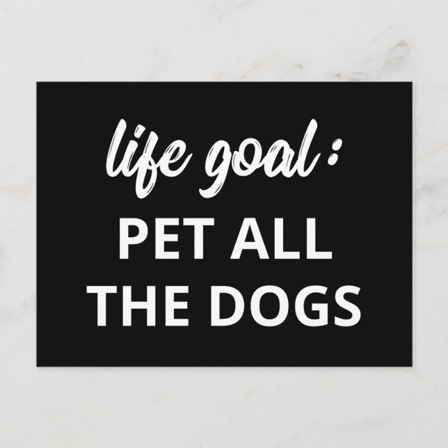 Postal Objetivo de vida: Mascota Todos Los Perros (Anverso)