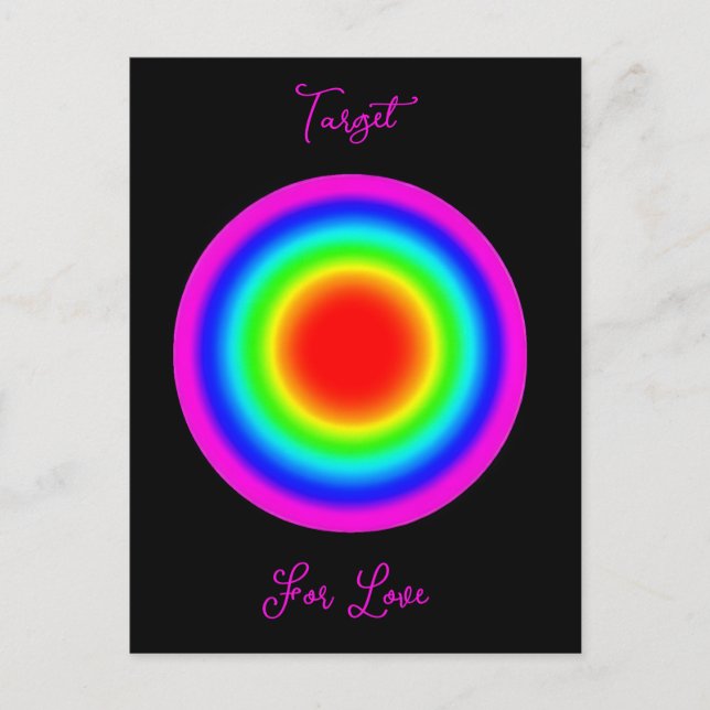 Postal Objetivo para el Amor – Arte del Orgullo  (Anverso)
