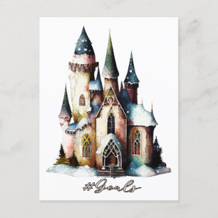 Postal Objetivos de etiquetas - Castillo de la fantasía d