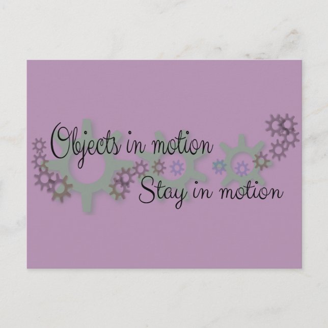 Postal Objetos en movimiento (Anverso)