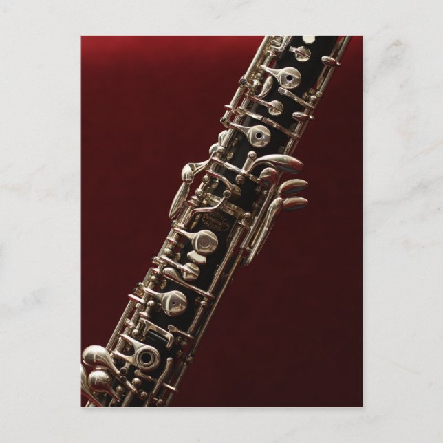 Postal Oboe - instrumento musical de leña de doble cara (Anverso)