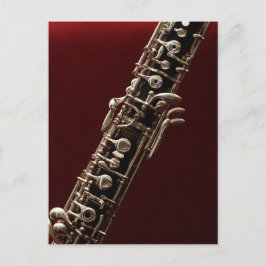 Postal Oboe - instrumento musical de leña de doble cara
