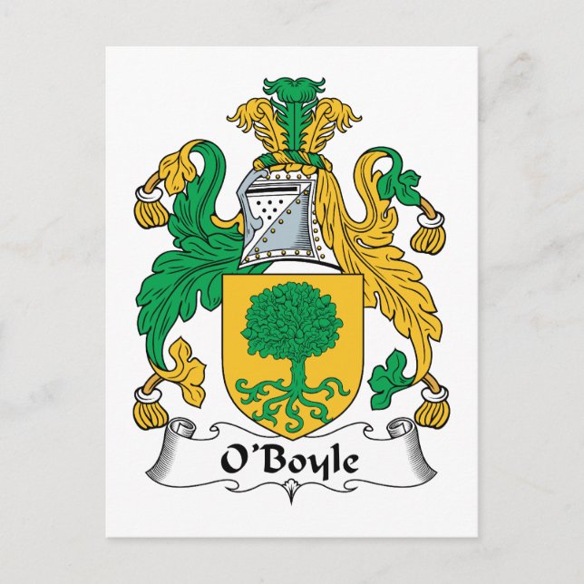 Postal O'Boyle Family Crest (Anverso)