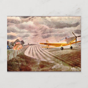 Postal Obra artística de Eric Ravilious, batalla de Faire