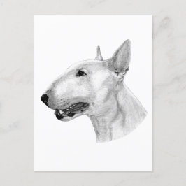 Postal Obra artística de Hand Drall Bull Terrier
