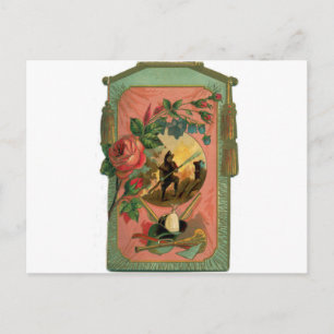 Postal Obra de arte de bomberos de vintage de los años 18