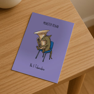 Postal Obra de arte de juego de palabras de Tubacabra Tub