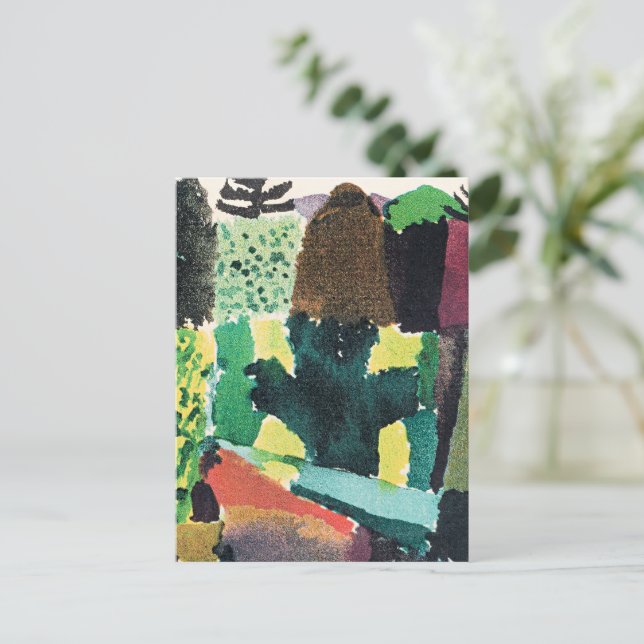 Postal Obra de arte de Paul Klee, Parque, (Anverso de pie)