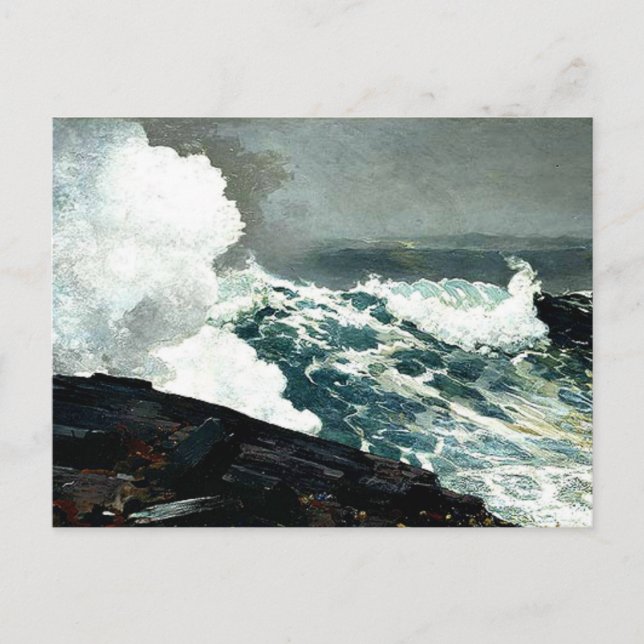 Postal Obra de arte de Winslow Homer (Anverso)