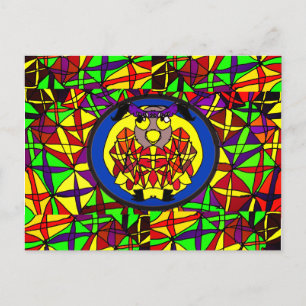 Postal Obra de arte estilo búho