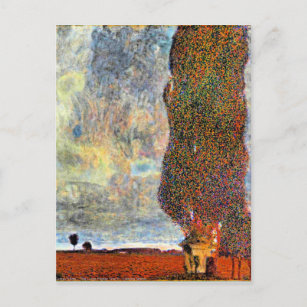 Postal Obra de arte Gustav Klimt, el gran árbol de álamos